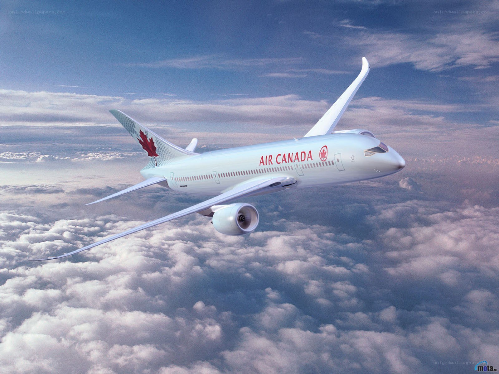 Air Canada airplane in flight