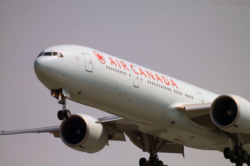 Air Canada airplane in flight