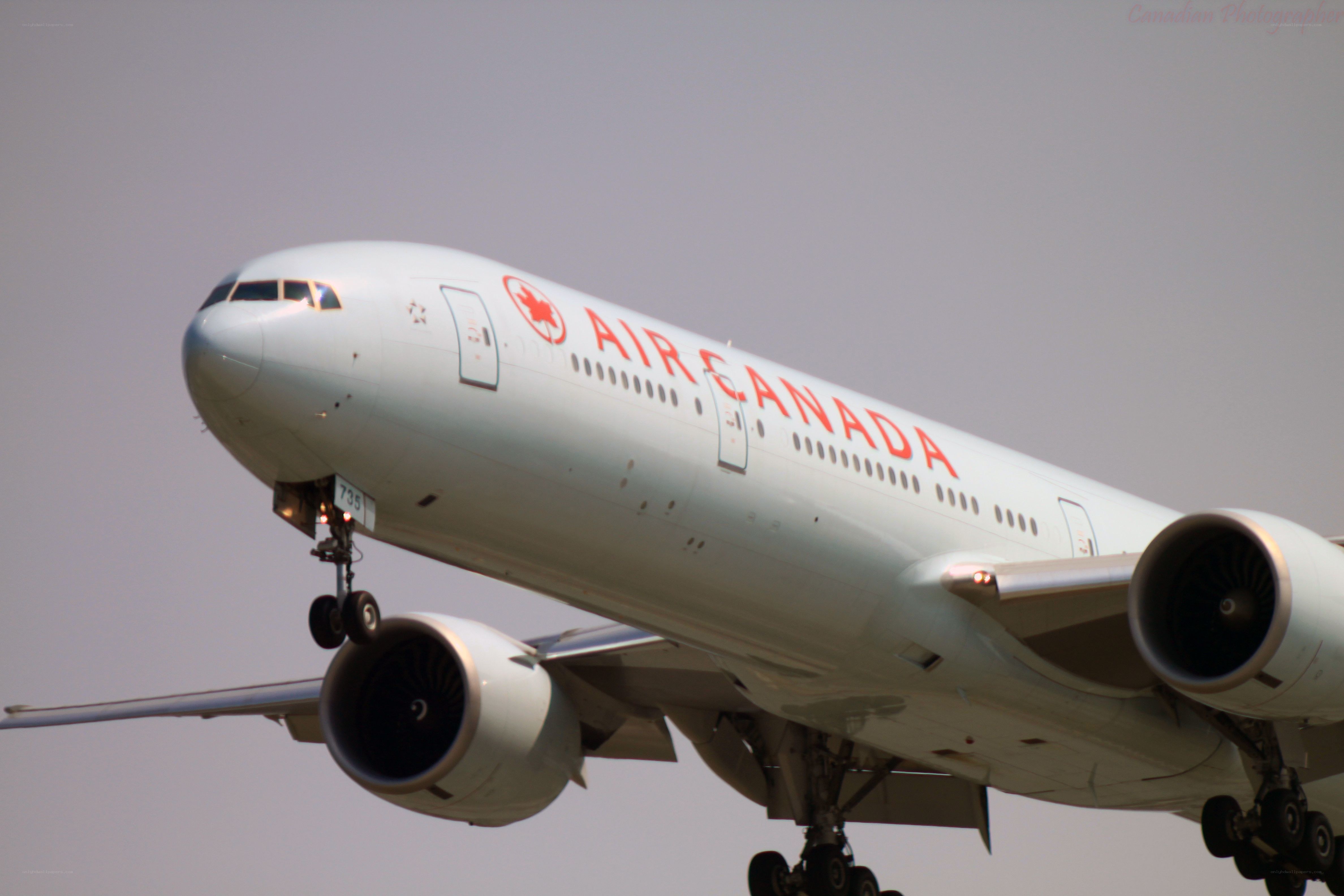 Air Canada airplane in flight