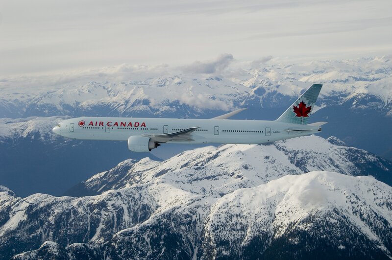 Air Canada Airplane — White, Serene, Winter, Photograph