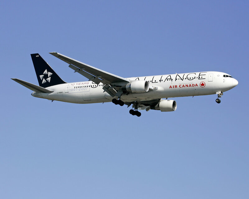 Air Canada Airplane — White