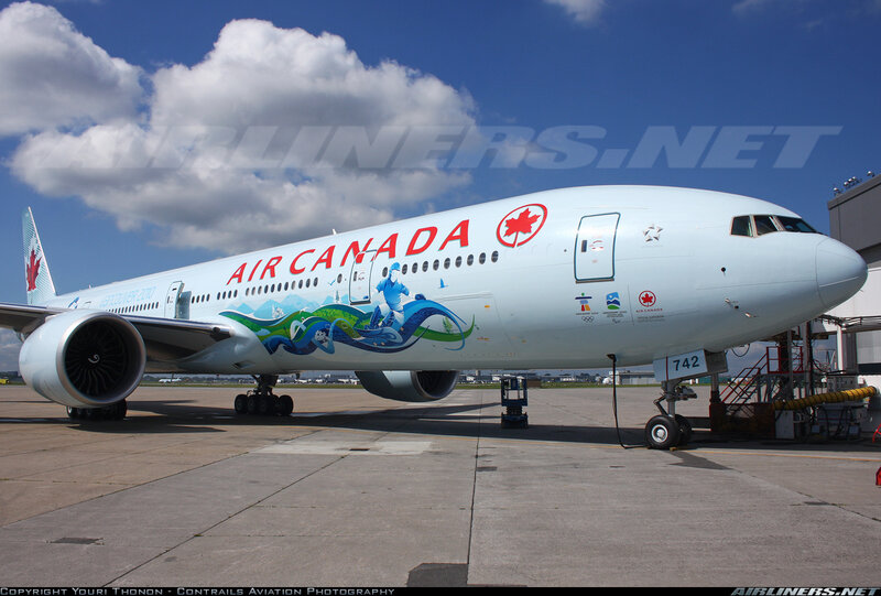 Air Canada Boeing 777 at airport