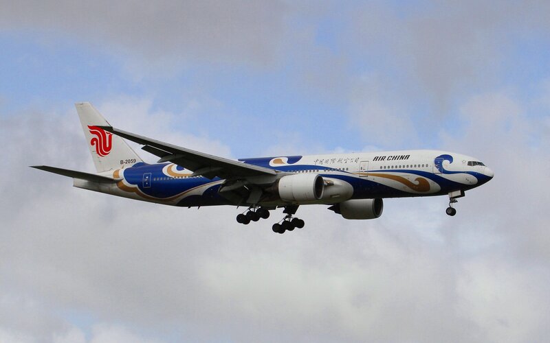 Air China Airplane — Blue