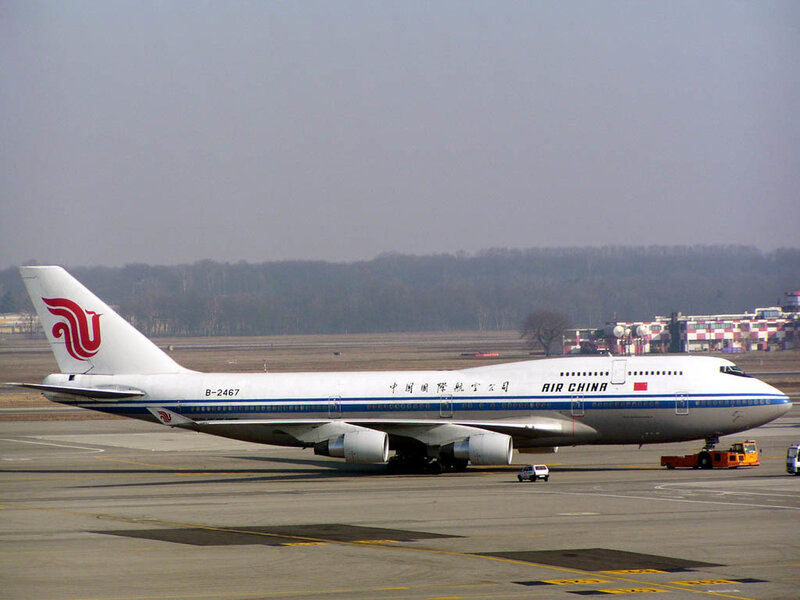 Air China Boeing 747 on tarmac
