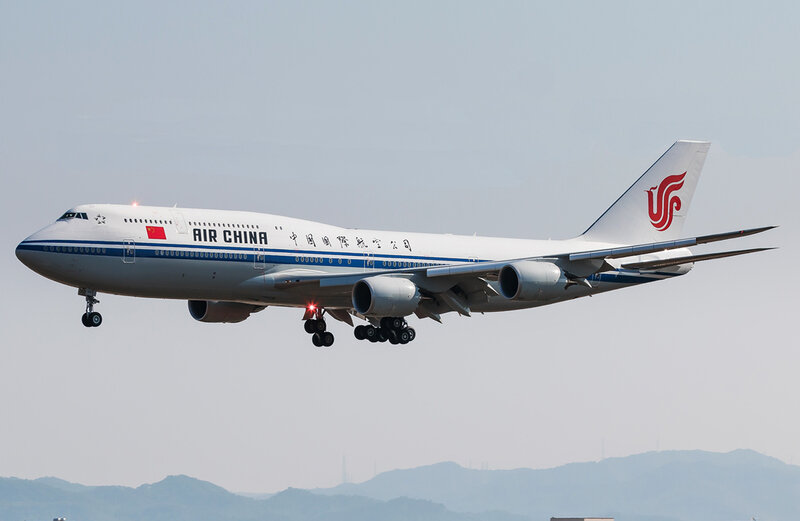 Air China Boeing 747 — White