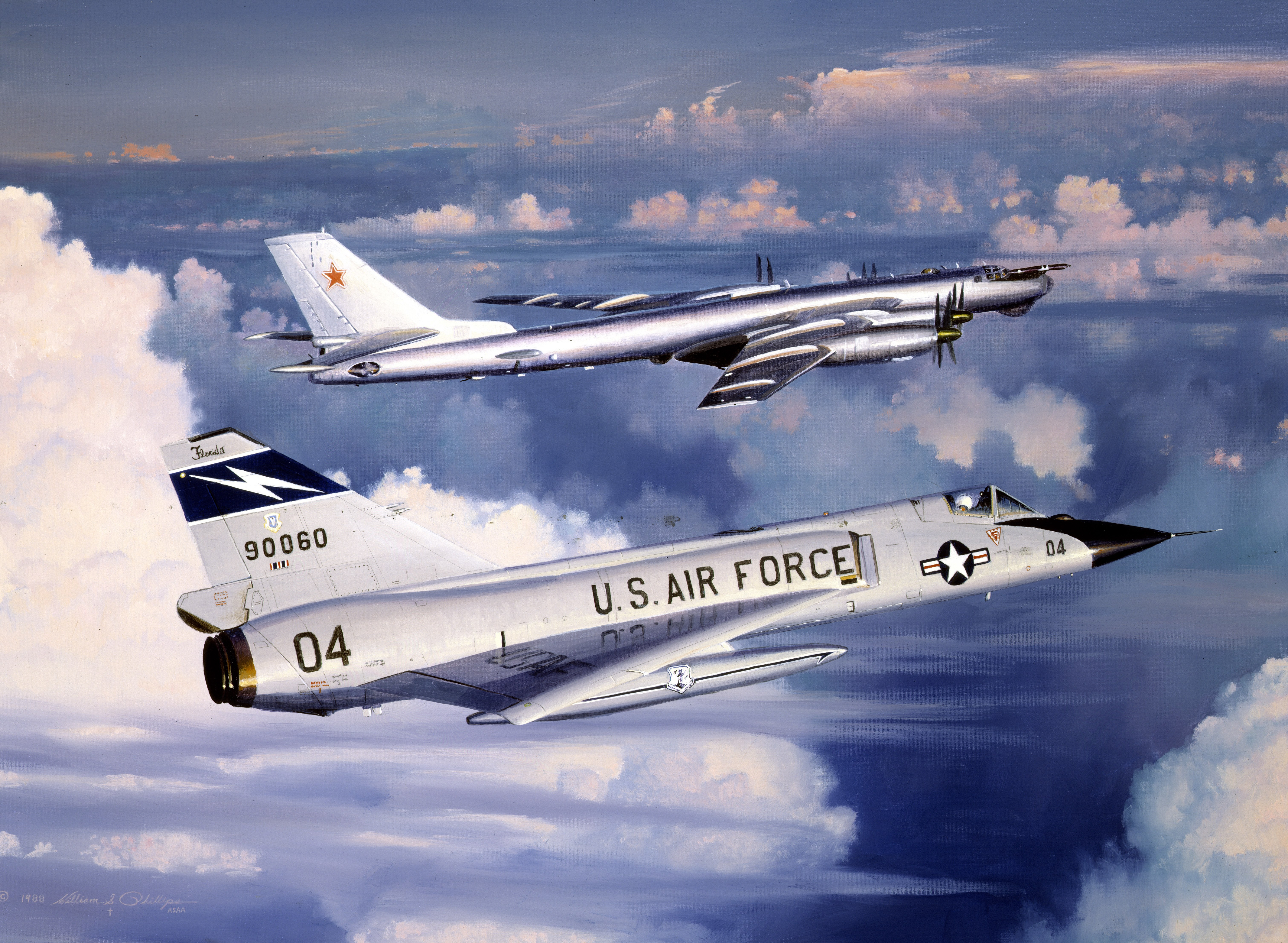 Air combat between US and Soviet aircraft