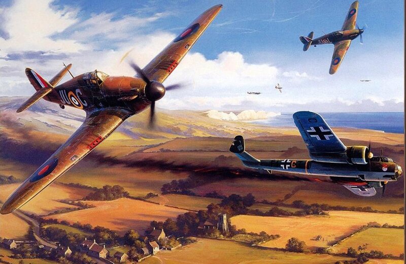 Air Combat over Countryside