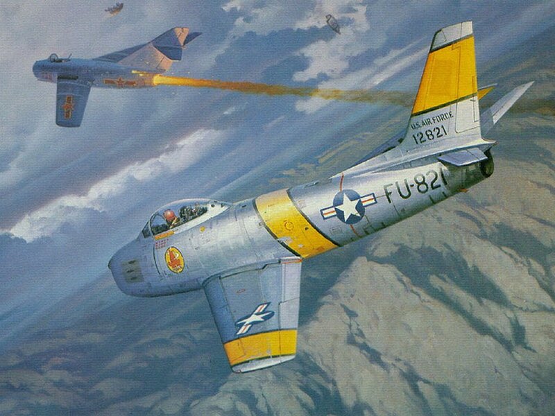 Air combat over mountains