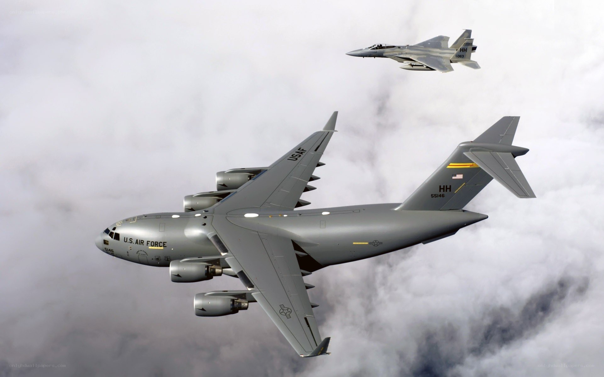 Air Force aircraft in flight