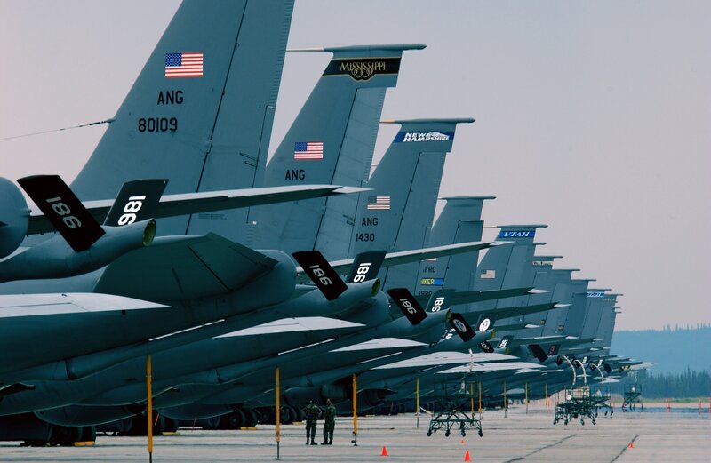Air Force bombers on tarmac
