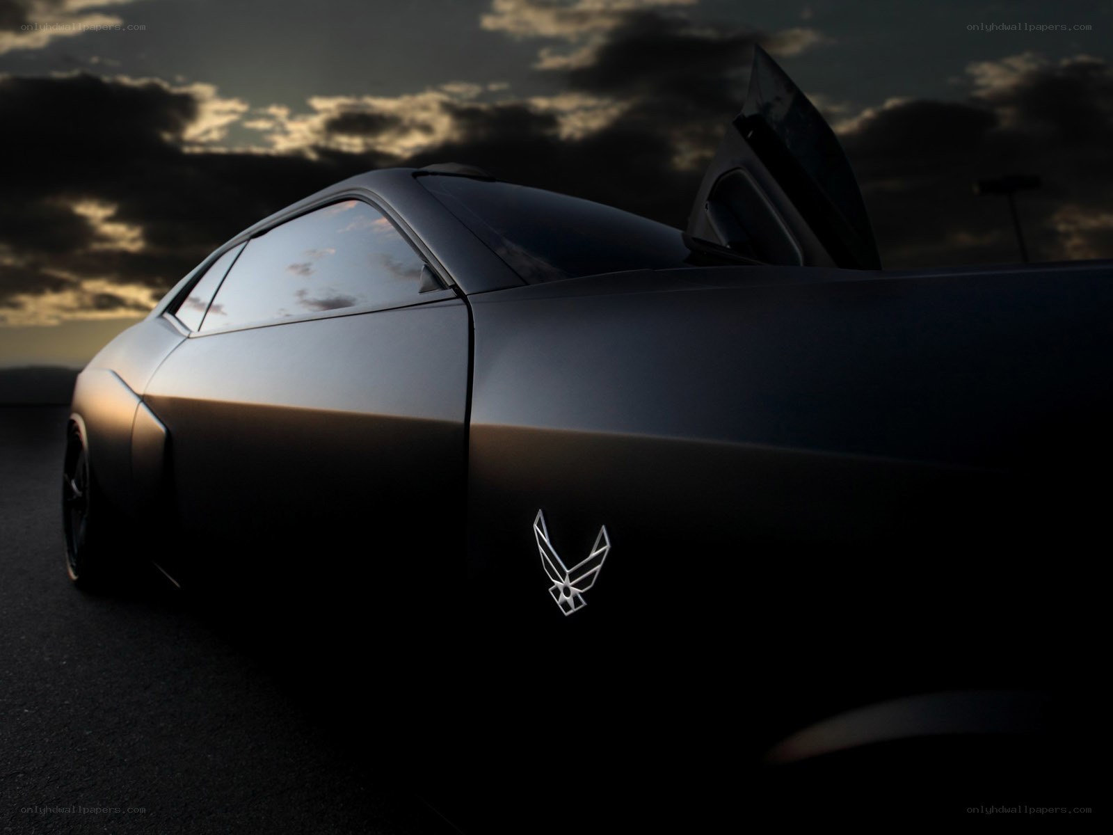 Air Force concept car at dusk