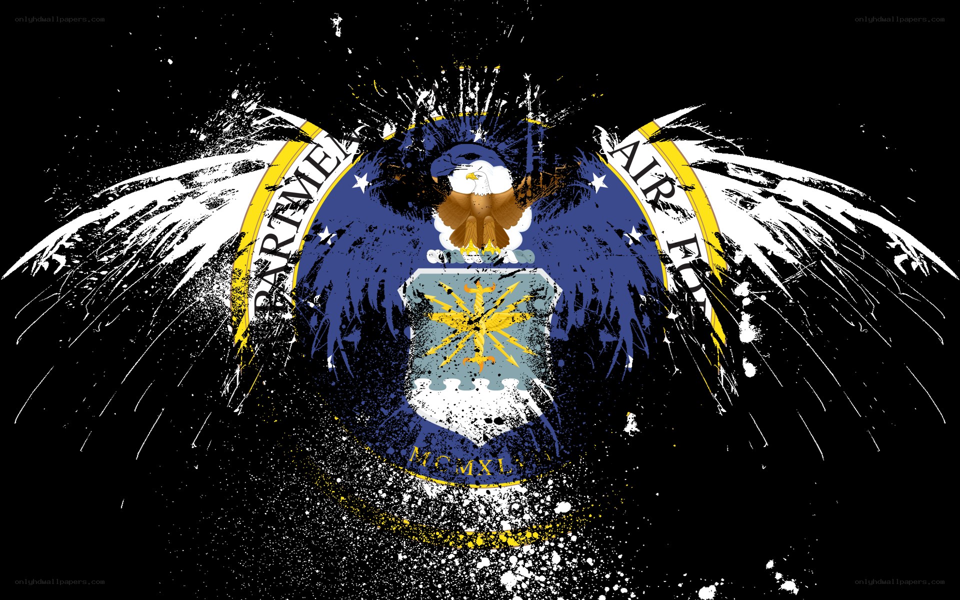 Air Force emblem with wings
