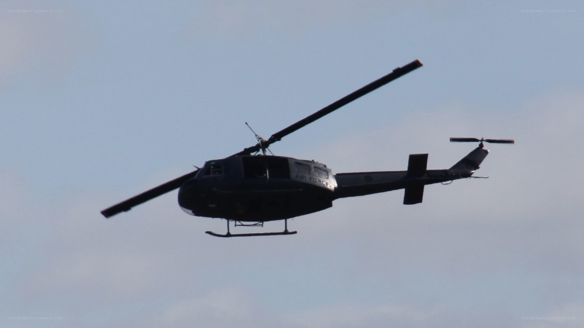 Air Force helicopter in flight