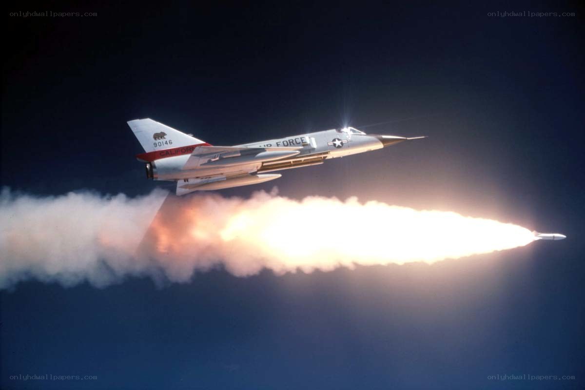 Air Force jet launching missile
