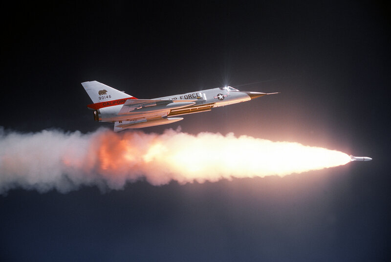 Air Force jet launching missile