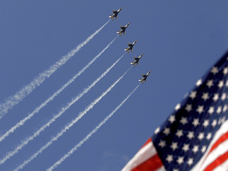Air Force Jets Flying — Blue