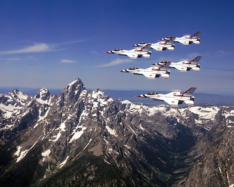 Air Force Jets in Formation — Blue