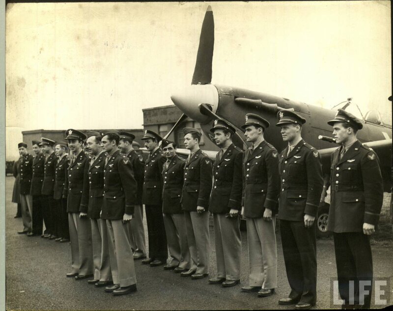 Air Force officers in formation