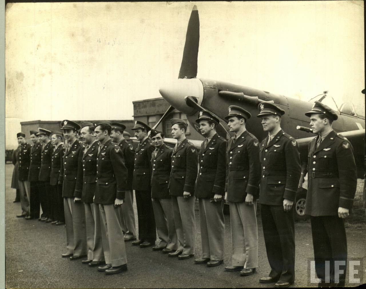 Air Force officers in formation