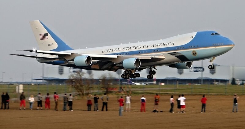 Air Force One Airplane — Blue, Dramatic