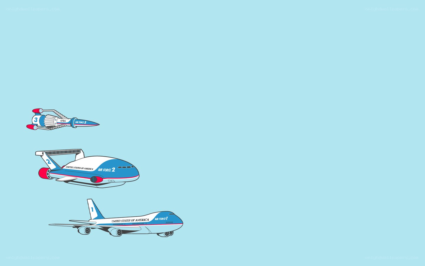 Air Force One and Two aircraft
