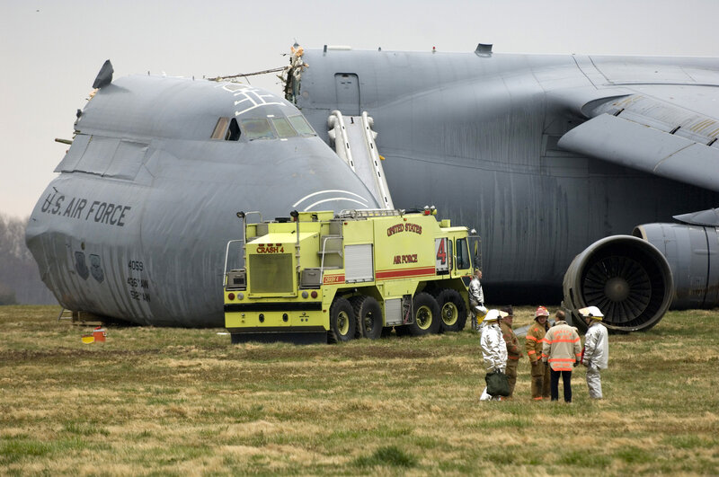 Air Force plane crash scene
