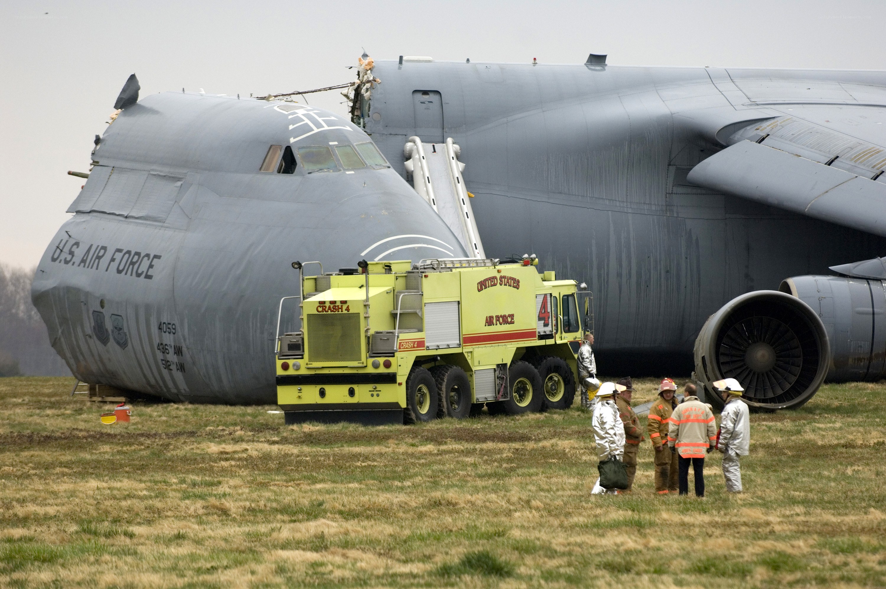 Air Force plane crash scene