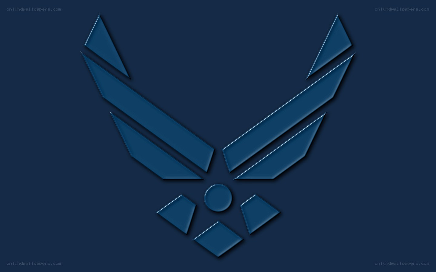 Air Force symbol on blue background