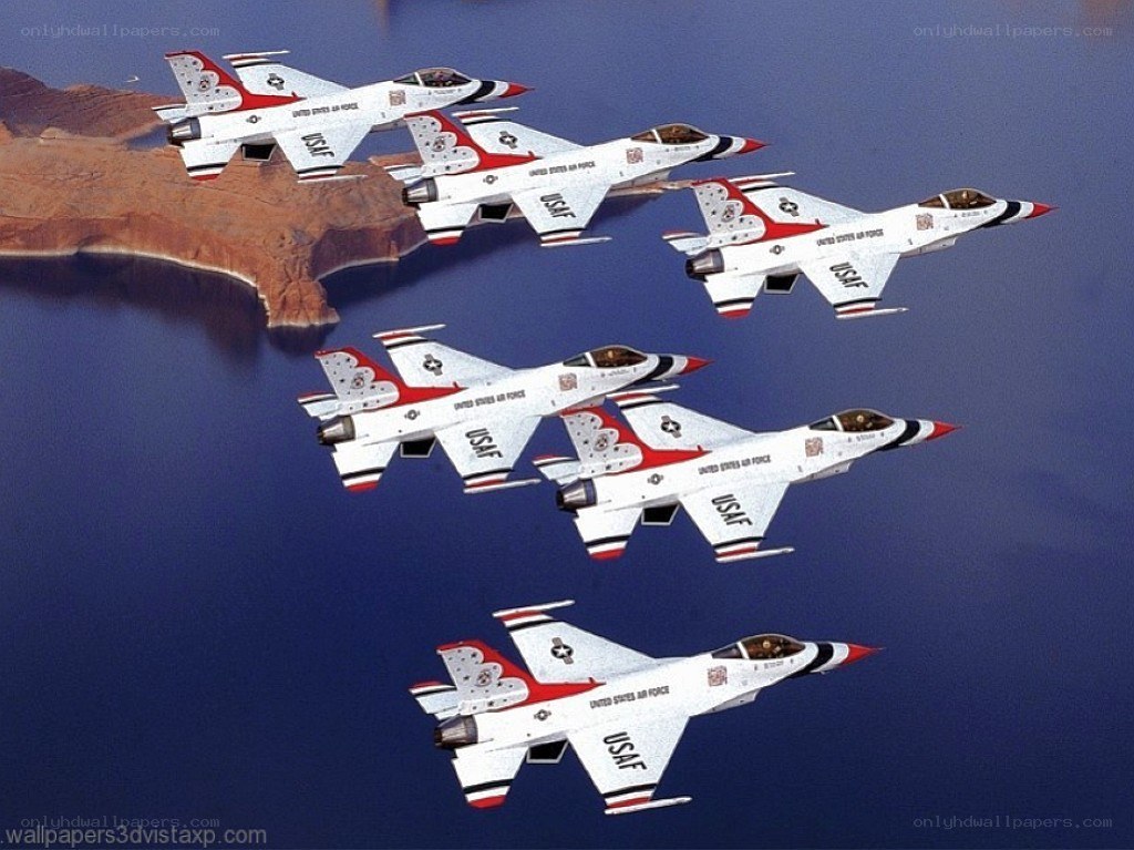 Air Force Thunderbirds in formation