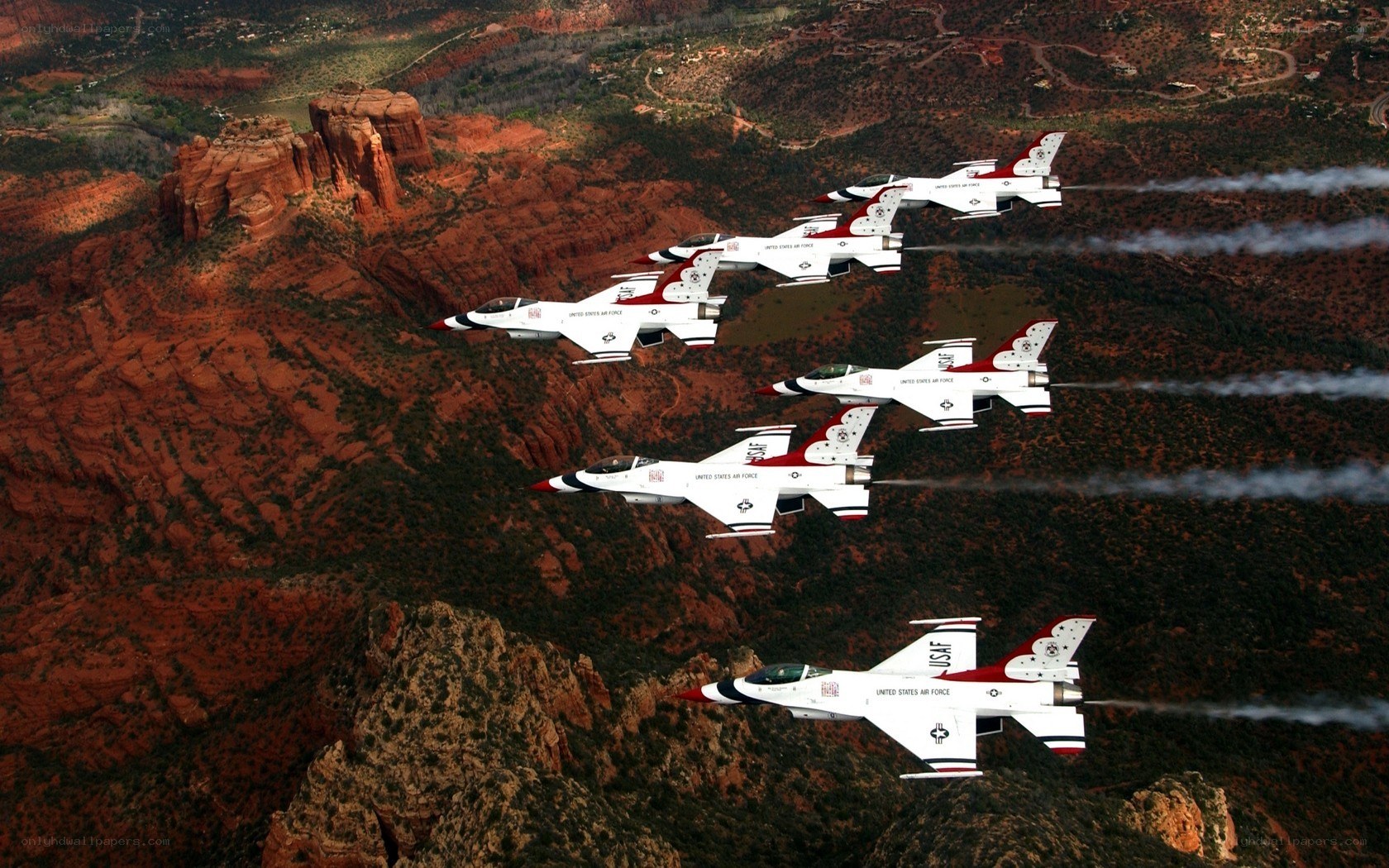 Air Force Thunderbirds in formation
