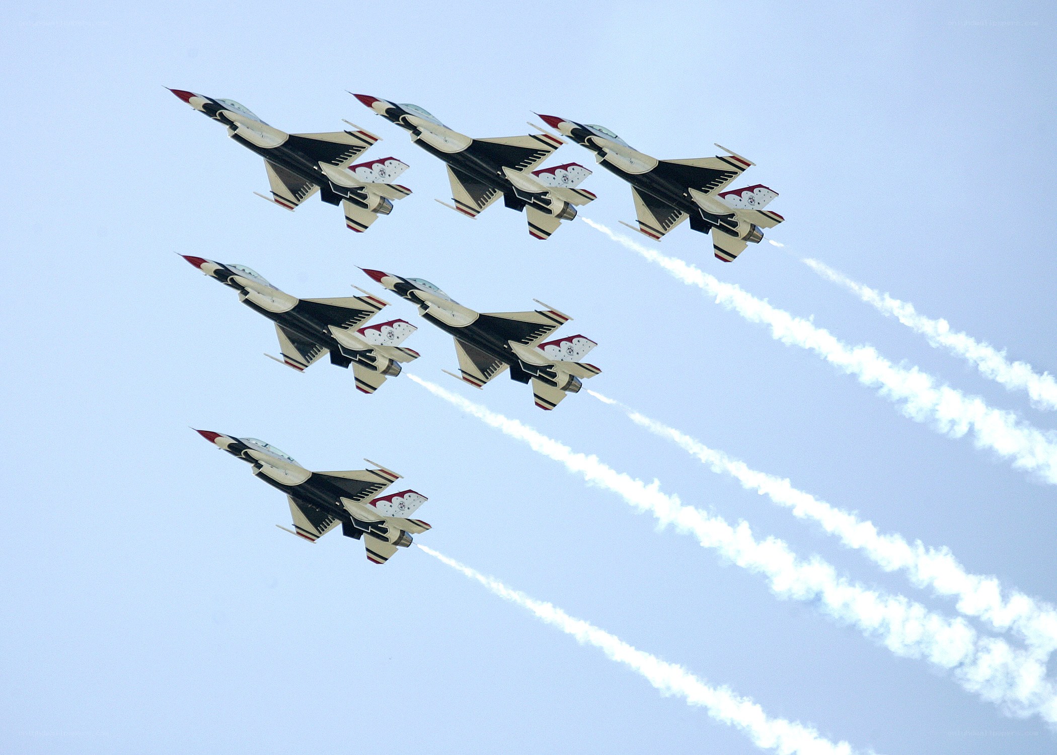 Air Force Thunderbirds in formation
