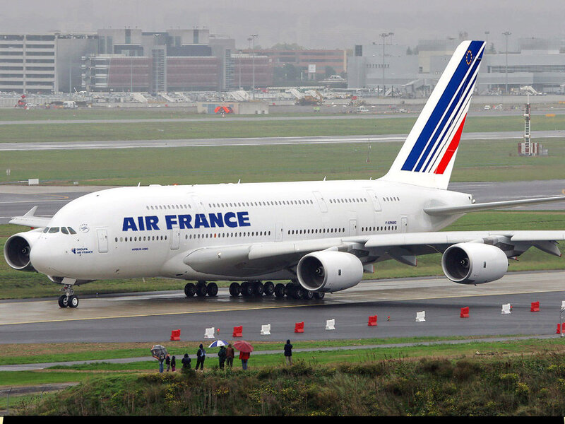 Air France A380 on runway