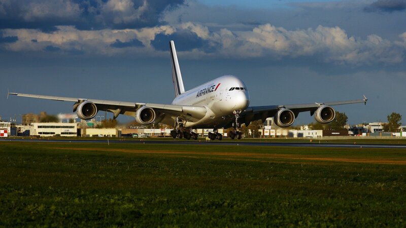 Air France A380 on runway