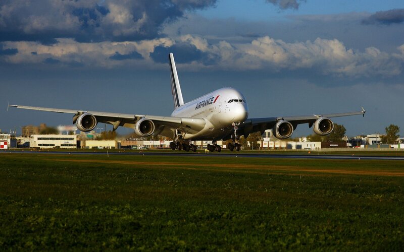 Air France A380 on runway