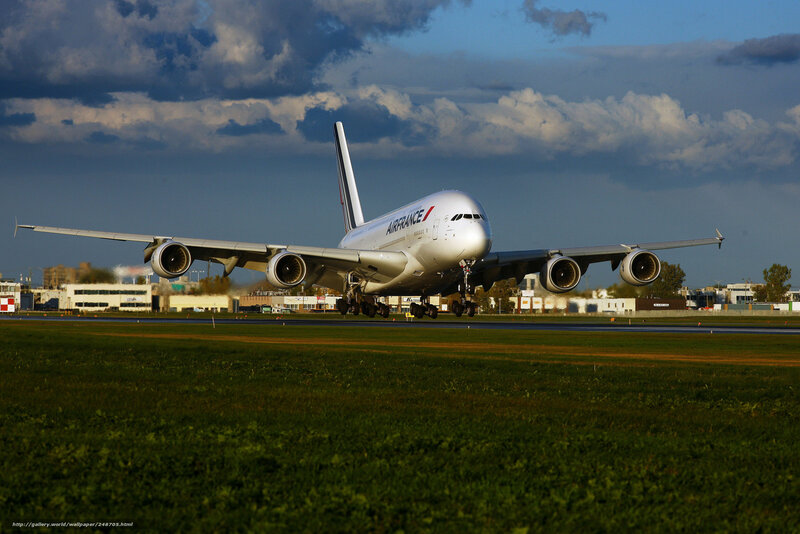 Air France A380 on runway