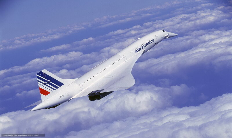 Air France Concorde — White, Serene