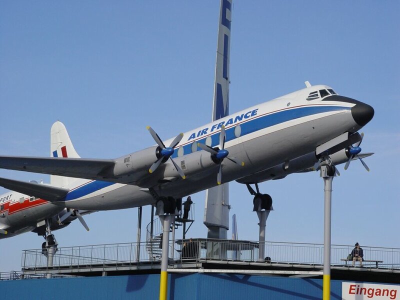 Air France propeller plane display