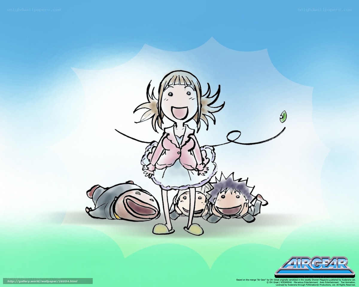 Air Gear characters in a playful scene