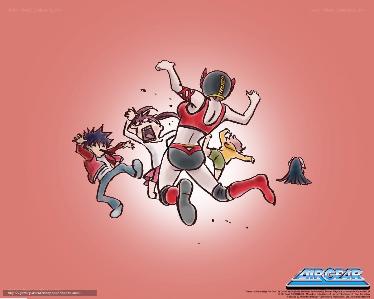 Air Gear characters in action