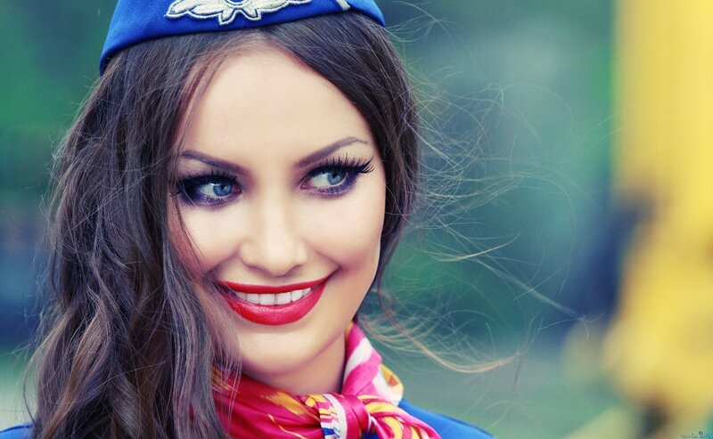 air hostess portrait