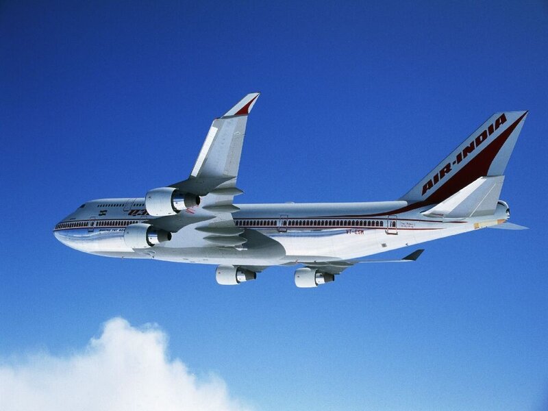 Air India Boeing 747 — Blue, Serene