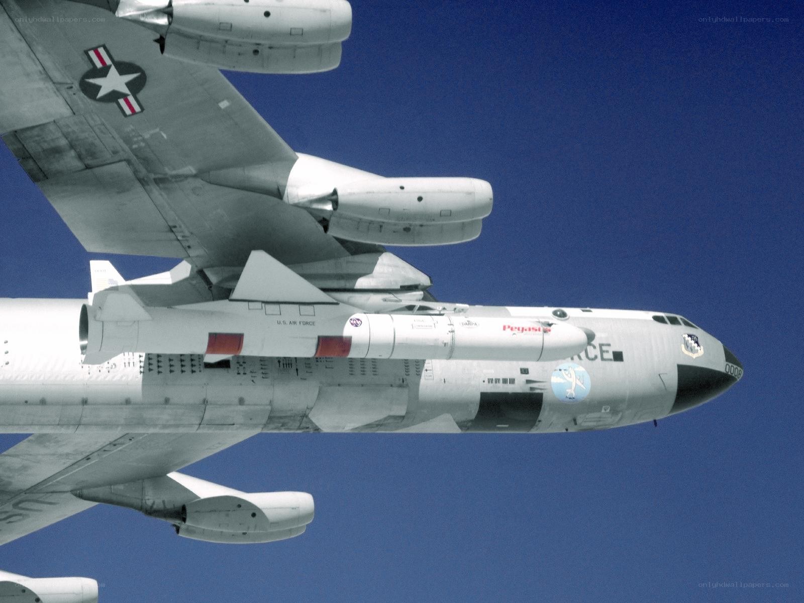 Air-launched rocket from a bomber