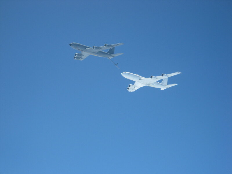 Air refueling in progress