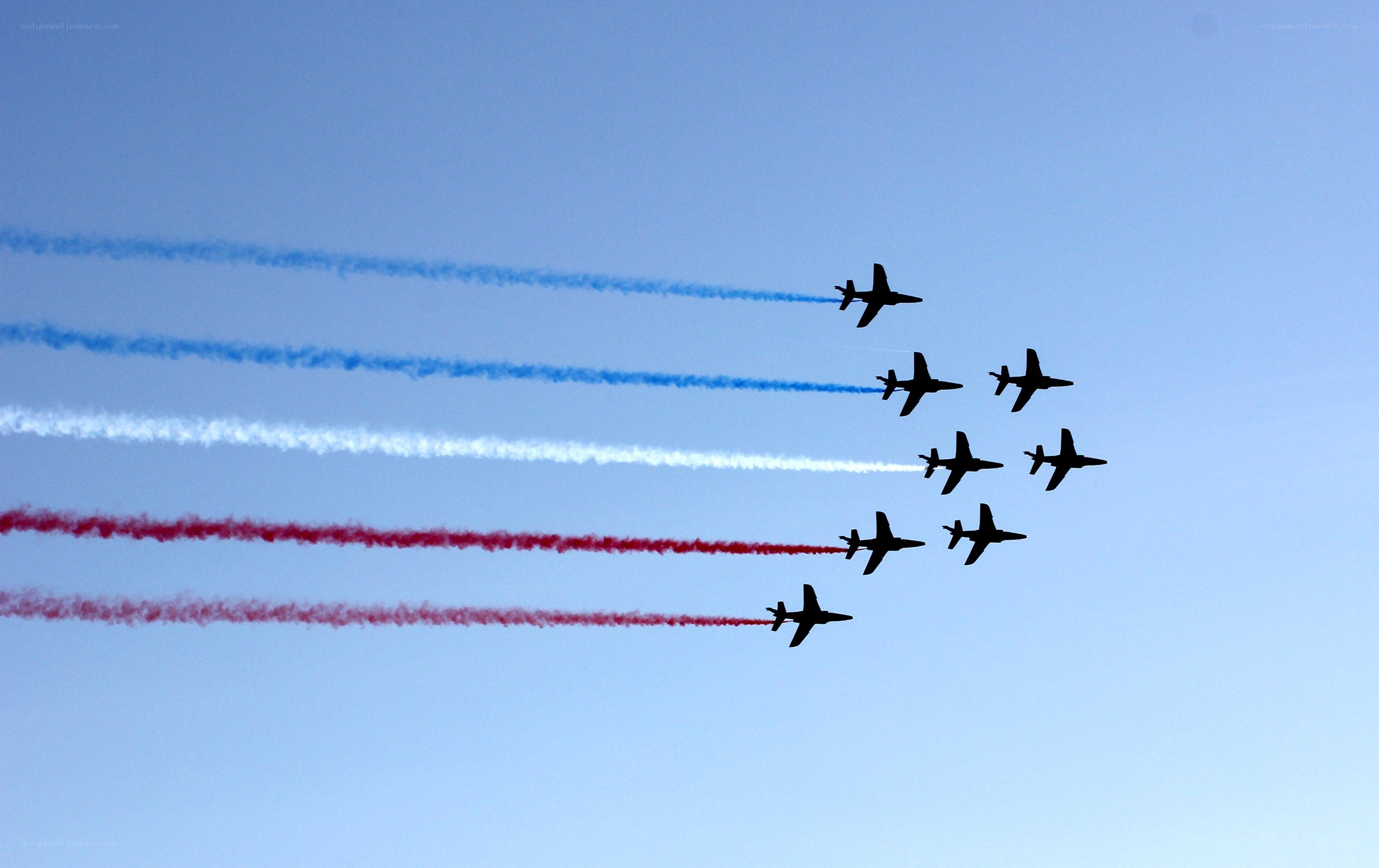 Air show jet formation