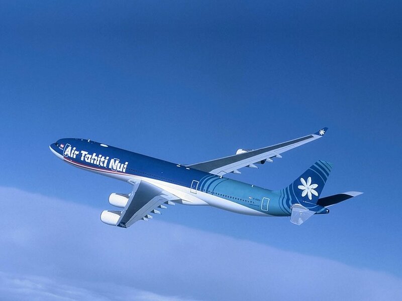 Air Tahiti Nui airplane in flight