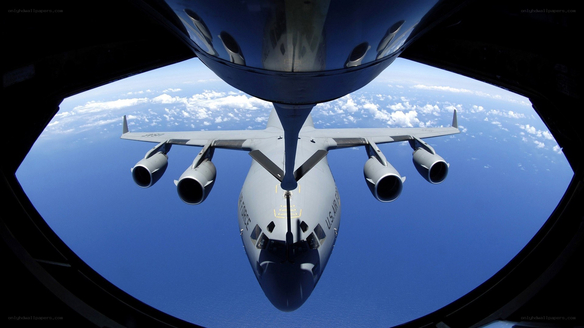 Air-to-air refueling view