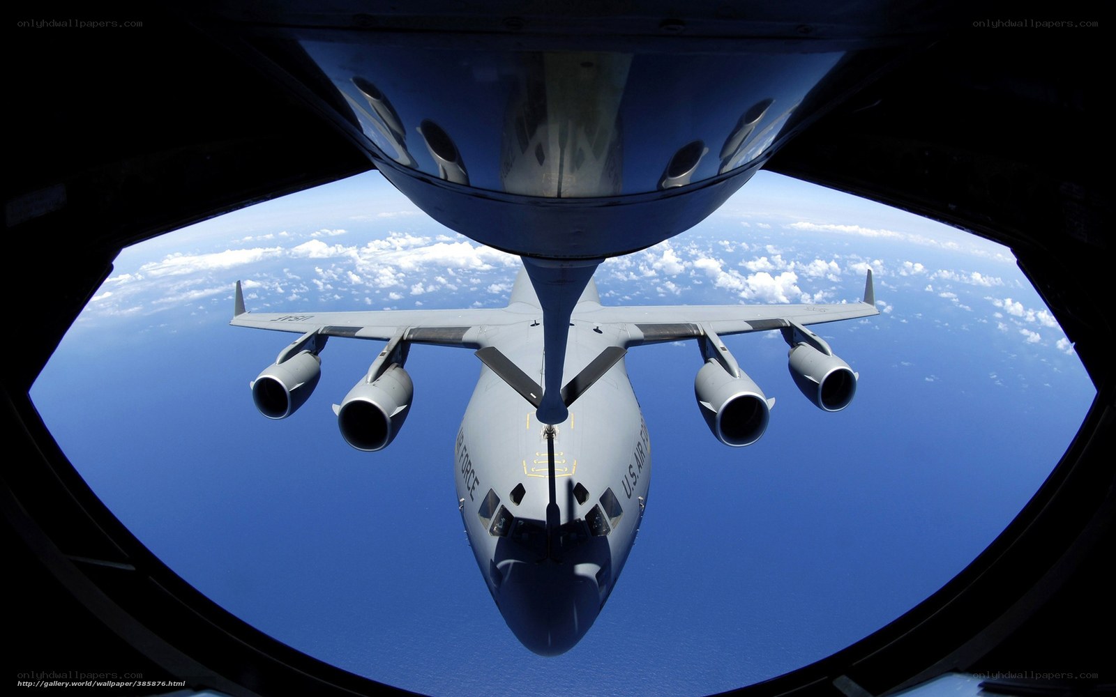 Air-to-air refueling view