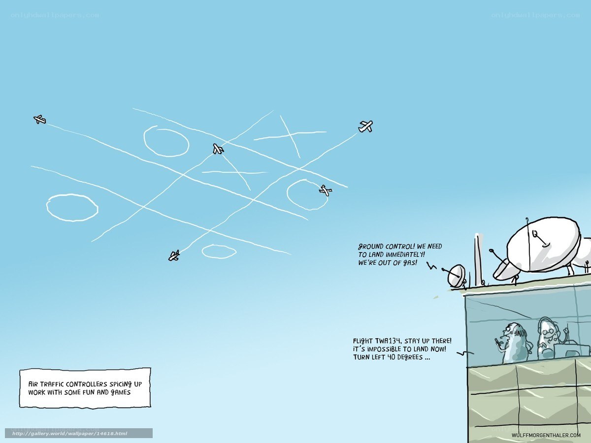 Air traffic controllers at play