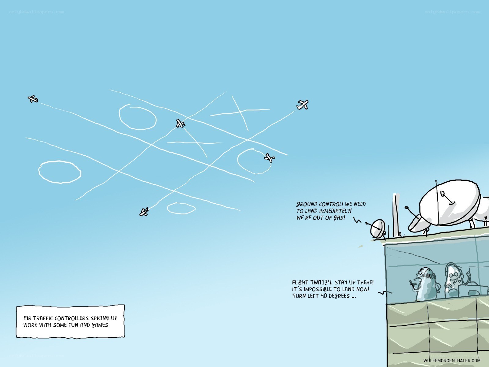 Air traffic controllers playing games