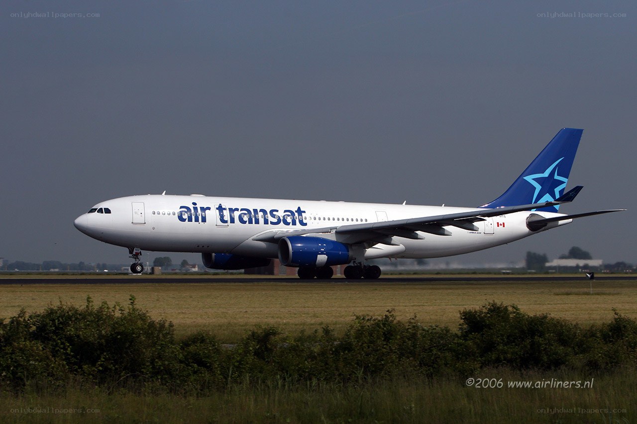 Air Transat A330 on runway